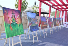 रायपुर साहित्य उत्सव में जितने साहित्य के रंग बिखरे, उतने ही चित्रकला के भी