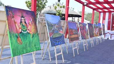 रायपुर साहित्य उत्सव में जितने साहित्य के रंग बिखरे, उतने ही चित्रकला के भी