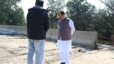 साव ने पुल निर्माण कार्य का किया औचक निरीक्षण, संकेतक बोर्ड लगाने और समय-सीमा में पूर्ण करने दिए निर्देश