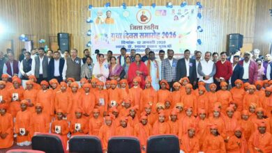 400 ‘नन्हें विवेकानंद’ बने आकर्षण, युवाओं से पंच परिवर्तन अपनाने का आह्वान