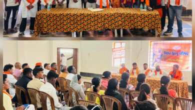 विहिप-बजरंग दल की बैठक में धर्मान्तरण, गौ-तस्करी व श्रीरामनवमी की तैयारी पर हुई चर्चा