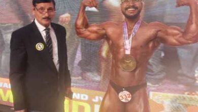 मि इंडिया बॉडी बिल्डिंग में अभय शुक्ला को गोल्ड मेडल