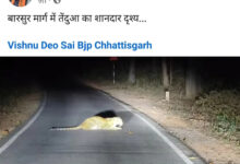 वन मंत्री केदार ने बारसूर मार्ग में एक तेंदुआ दिखने का विडियो फेसबुक पर किया शेयर
