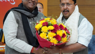 भाजपा राष्ट्रीय कार्यकारी अध्यक्ष नबीन से भेंट कर चंदेल ने दी शुभकामनाएँ