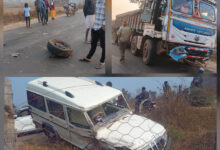 रानवाही में ट्रक-बोलेरो की हुई भिड़ंत, बोलेरो चालक घायल