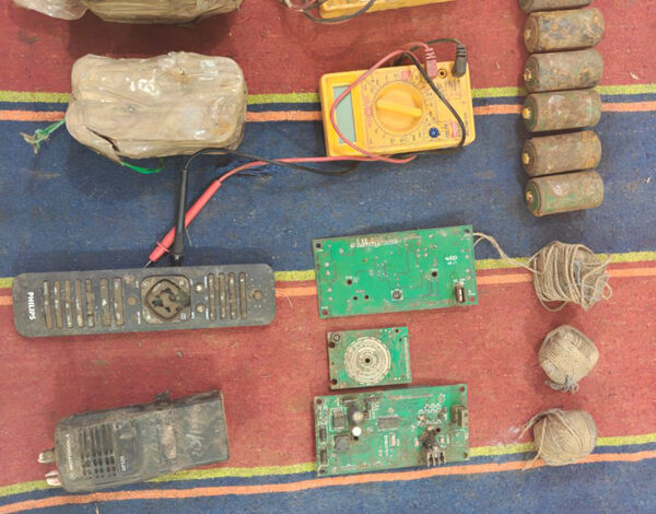 आसनर के जंगल क्षेत्र से नक्सली सामग्री बरामद