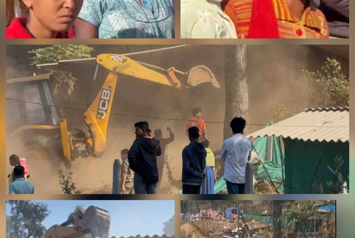 बस स्टैंड के पीछे की अवैध बस्ती में 75 मकान चिन्हित, 45 मकानों को किया ध्वस्त