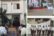 छत्तीसगढ़ आरएसएस के मुख्य कार्यालय में शान से लहराया तिरंगा