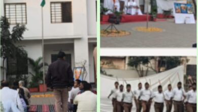 छत्तीसगढ़ आरएसएस के मुख्य कार्यालय में शान से लहराया तिरंगा