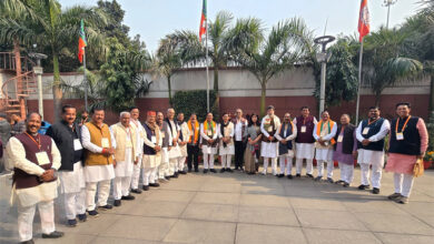 नितिन नबीन के नामांकन कार्यक्रम में शामिल हुए भाजपा पदाधिकारी