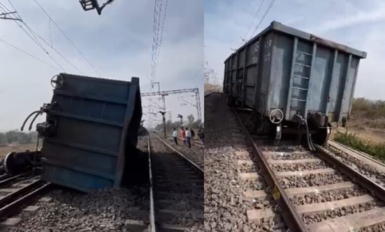 दर्रीटोला-टाइगर हिल्स मार्ग पर मालगाड़ी हादसा, तीन लाइनें जाम