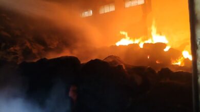 नर्सरहा बीज भंडार में भीषण आग, लाखों रुपये के धान जलकर राख