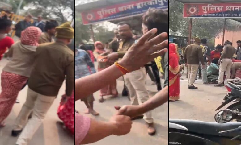 थाना परिसर में विवाद का वीडियो वायरल, इंदौर पुलिस की कार्रवाई पर उठे सवाल