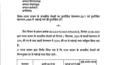 शासकीय अधिकारियों,कर्मचारियों के महंगाई भत्ते में वृद्धी