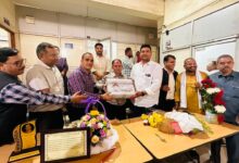 41 साल निगम को सेवा देकर सेवानिवृत्ति होने से पहले निगम के सहायक अभियंता वर्मा हुए सम्मानित