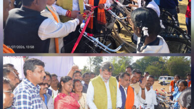 भाजपा प्रदेश अध्यक्ष देव ने 209 छात्राओं को किया साइकिल वितरण