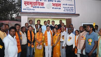 उद्योग मंत्री देवांगन ने मथुरा माली मरार पटेल समाज को दी 10 लाख के सामुदायिक भवन की सौगात