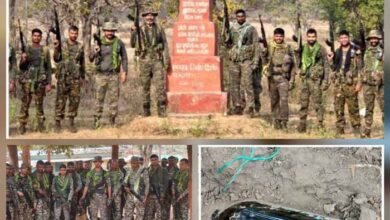 नक्सलियों द्वारा लगाये गये आईईडी व विस्फोटक सामग्री बरामद, नक्सल स्मारक ध्वस्त