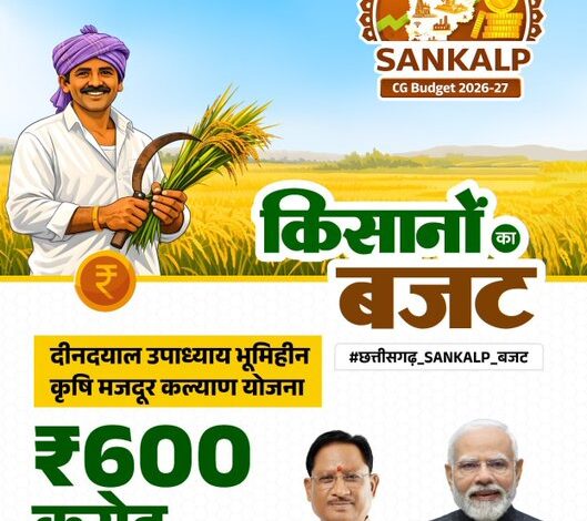 किसानों और भूमिहीन कृषि मजदूरों के कल्याण के लिए 600 करोड़