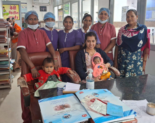 27 दिनों तक चिकित्सकों की देखभाल से नन्हीं जान को मिला नया जीवन