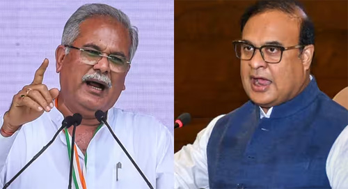 असम के मुख्यमंत्री ने किया भूपेश बघेल सहित 3 कांग्रेस नेताओं पर 500 करोड़ का मानहानि केस