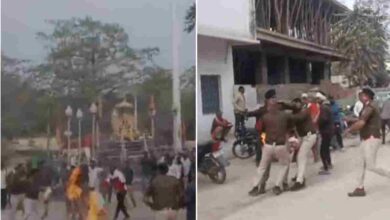 कांग्रेस का जोरदार प्रदर्शन, पुतला दहन के दौरान अफरा-तफरी