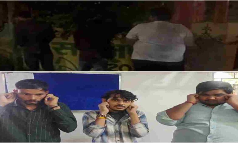 हनुमान मंदिर में नशे में तीन युवकों ने की अश्लील हरकत, पुलिस ने गिरफ्तार किया