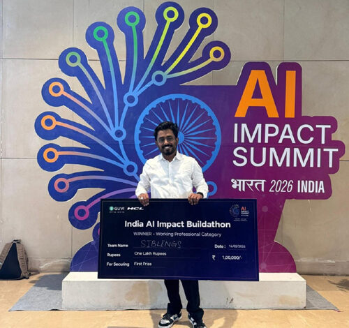 इंडिया एआइ इंपैक्ट बिल्डथॉन में रायपुर के अनुराग मानिक और आस्था मानिक ने हासिल किया प्रथम स्थान