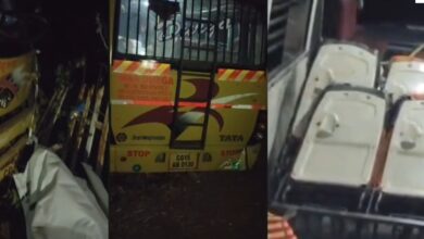 बस हादसा मुख्यमंत्री कन्या विवाह योजना में शामिल जोड़ों से भरी बस सड़क किनारे गड्ढे में उतरी