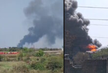 रायपुर में आयल फैक्ट्री में भीषण आग, धुआँ कई किलोमीटर दूर तक दिखाई दिया