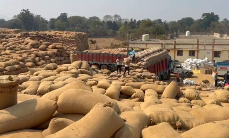 धान उठाव में सुस्ती खरीदी 50 लाख क्विंटल, परिवहन आधा भी नहीं