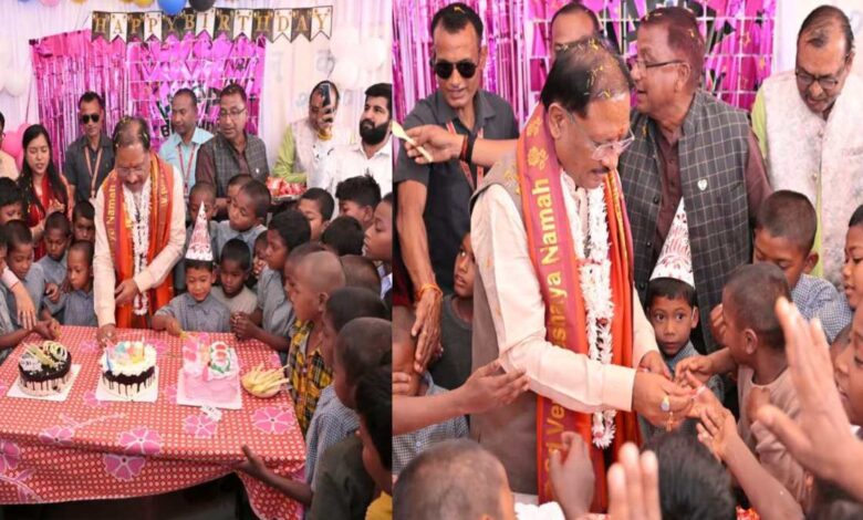 मुख्यमंत्री विष्णुदेव साय ने बालक आश्रम में मनाया 62वां जन्मदिन