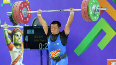 भारत्तोलन पुरुष 88 किग्रा वर्ग में अरुणाचल के रुबा ताडु बने चैंपियन