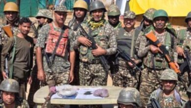 नक्सलियों द्वारा छुपा कर रखे गये भरमार राईफल व विस्फोटक बरामद