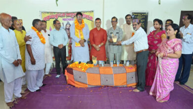 कान्यकुब्ज ब्राम्हण समाज ने भाटापारा में किया अंजय शुक्ला का अभिनंदन