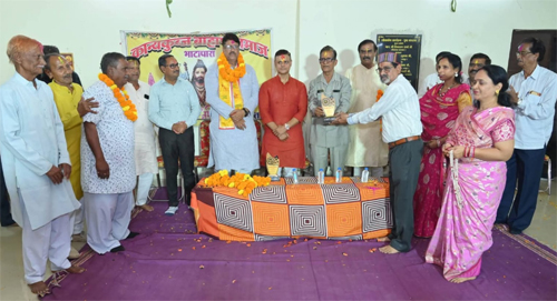 कान्यकुब्ज ब्राम्हण समाज ने भाटापारा में किया अंजय शुक्ला का अभिनंदन