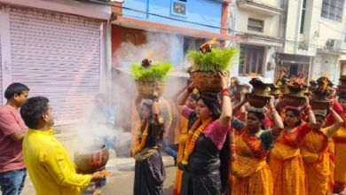 जसगीतों के साथ हुआ जोत जंवारा विसर्जन