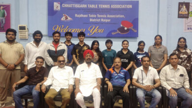 87वीं सीनियर राष्ट्रीय प्रतियोगिता के लिए छत्तीसगढ़ टेबल टेनिस टीम घोषित