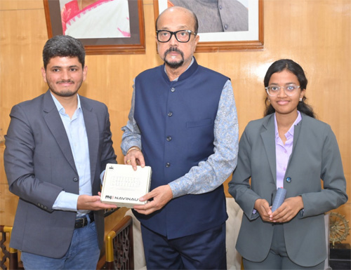 राज्यपाल डेका से यूनीसेफ के इमेजिन वेंचर के प्रथम भारतीय पुरस्कार विजेता ने की सौजन्य भेंट