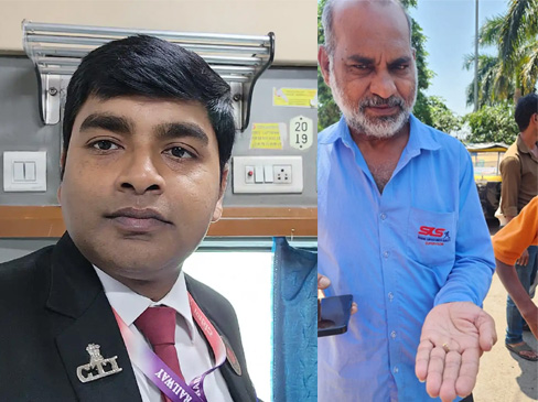 रेल कर्मचारी ने पेश की ईमानदारी की मिसाल, खोये स्वर्ण आभूषण यात्री को लौटाया