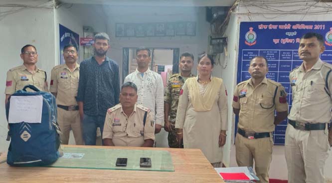 10.36 किलो अवैध गांजा के साथ दो गिरफ्तार