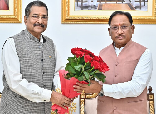 मुख्यमंत्री साय से छत्तीसगढ़ राज्य पुलिस जवाबदेही प्राधिकरण के नव पदस्थ सदस्य श्रीवास्तव ने की सौजन्य भेंट मुख्यमंत्री साय से छत्तीसगढ़ राज्य पुलिस जवाबदेही प्राधिकरण के नव पदस्थ सदस्य श्रीवास्तव ने की सौजन्य भेंट