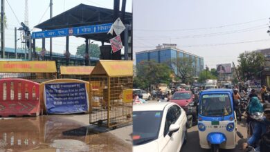 मोवा अंडरब्रिज बंद सूचना की कमी से बढ़ी परेशानी, ओवरब्रिज पर भारी जाम