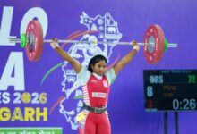 58 किग्रा महिला वेटलिफ्टिंग में अरुणाचल की अनाई वांग्सू ने जीता स्वर्ण