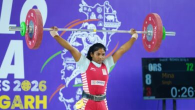 58 किग्रा महिला वेटलिफ्टिंग में अरुणाचल की अनाई वांग्सू ने जीता स्वर्ण 58 किग्रा महिला वेटलिफ्टिंग में अरुणाचल की अनाई वांग्सू ने जीता स्वर्ण