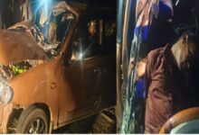 तेज रफ्तार कार ट्रैक्टर-ट्रॉली से टकराई, दो की मौके पर मौत, दो गंभीर घायल