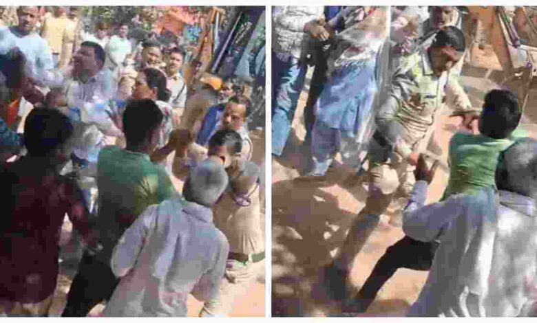 गिरवाई थाना क्षेत्र में अवैध कब्जा हटाने के दौरान भिड़ंत, तनावपूर्ण स्थिति