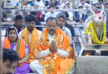 उज्जैन में बाबा महाकाल के दर्शन करने पहुंचे यूपी के डिप्टी सीएम केशव प्रसाद मौर्य