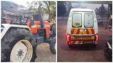 रेत से भरी ट्रैक्टर-ट्रॉली पलटी, चालक और दो मजदूरों की मौत