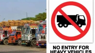 रायपुर के रिंग रोड 1 एवं 2 से शहर में आने वाले 18 मार्गों पर सुबह 5 बजे से रात 12 बजे तक रोक